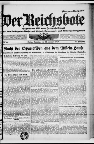 Der Reichsbote on Jan 12, 1919