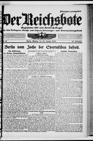 Der Reichsbote on Jan 13, 1919