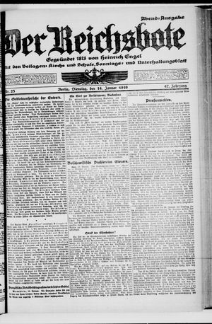 Der Reichsbote vom 14.01.1919