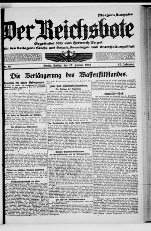 Der Reichsbote vom 17.01.1919