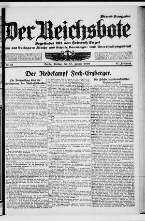 Der Reichsbote vom 17.01.1919