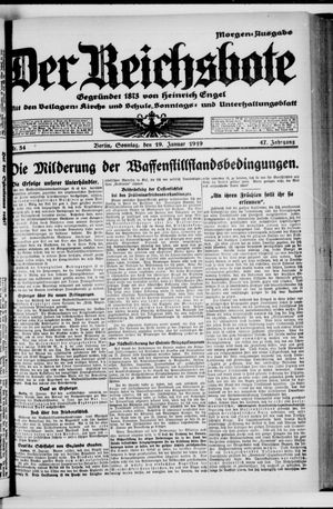 Der Reichsbote vom 19.01.1919