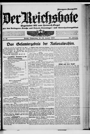 Der Reichsbote on Jan 23, 1919