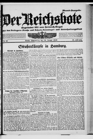Der Reichsbote vom 23.01.1919