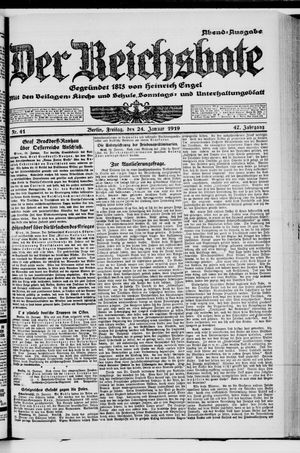 Der Reichsbote on Jan 24, 1919