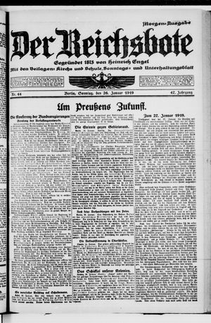 Der Reichsbote vom 26.01.1919