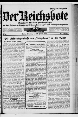 Der Reichsbote on Jan 28, 1919