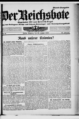 Der Reichsbote on Jan 28, 1919