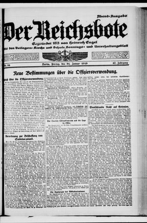 Der Reichsbote on Jan 31, 1919