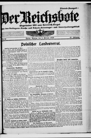 Der Reichsbote vom 03.02.1919
