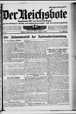 Der Reichsbote vom 06.02.1919