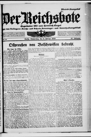 Der Reichsbote vom 06.02.1919