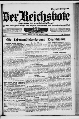 Der Reichsbote on Feb 10, 1919