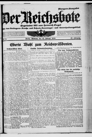 Der Reichsbote on Feb 12, 1919
