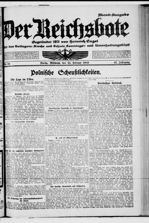 Der Reichsbote on Feb 12, 1919