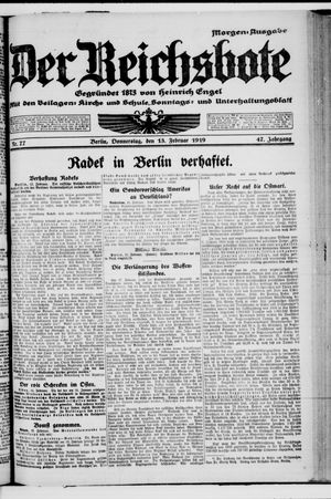 Der Reichsbote on Feb 13, 1919