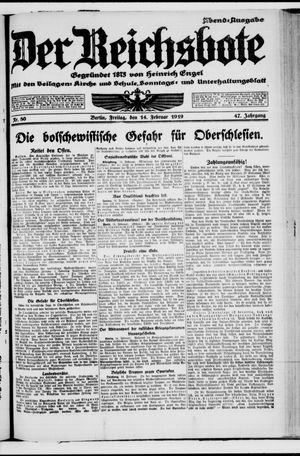 Der Reichsbote on Feb 14, 1919