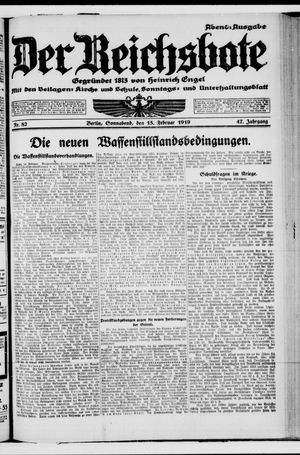 Der Reichsbote vom 15.02.1919