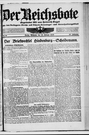 Der Reichsbote on Feb 19, 1919