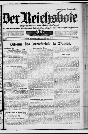 Der Reichsbote on Feb 23, 1919