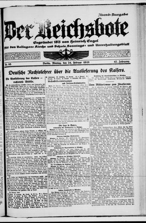 Der Reichsbote on Feb 24, 1919