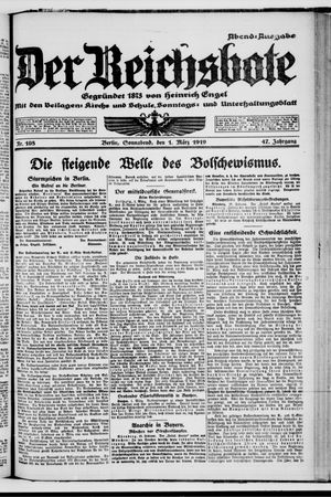 Der Reichsbote vom 01.03.1919