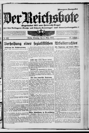 Der Reichsbote vom 02.03.1919