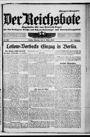 Der Reichsbote vom 03.03.1919