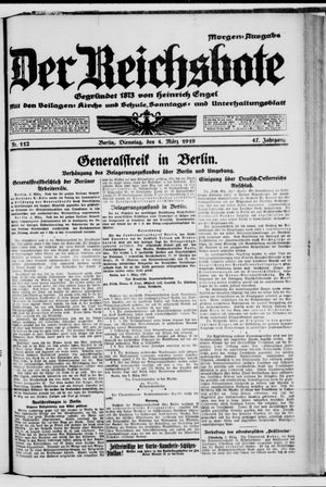 Der Reichsbote vom 04.03.1919