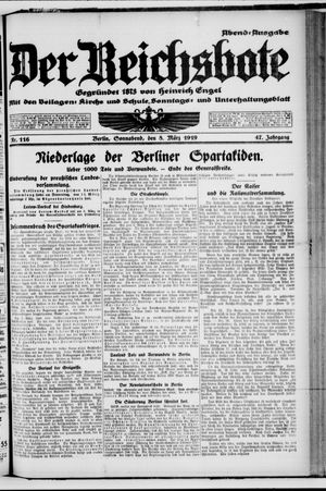 Der Reichsbote vom 08.03.1919