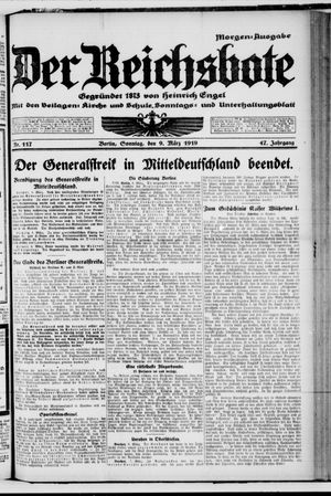 Der Reichsbote vom 09.03.1919