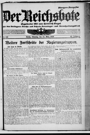 Der Reichsbote vom 11.03.1919