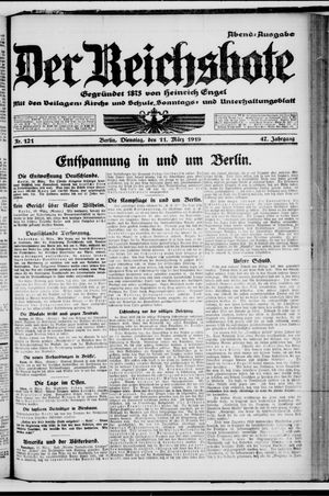 Der Reichsbote on Mar 11, 1919