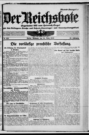 Der Reichsbote on Mar 12, 1919