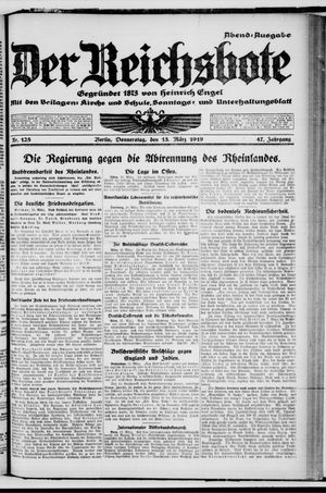 Der Reichsbote on Mar 13, 1919