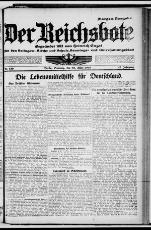 Der Reichsbote vom 16.03.1919