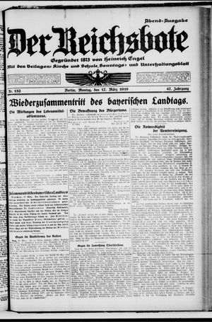 Der Reichsbote on Mar 17, 1919