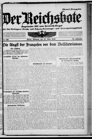Der Reichsbote on Mar 19, 1919