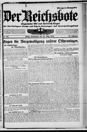 Der Reichsbote on Mar 22, 1919
