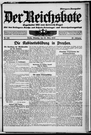 Der Reichsbote on Mar 25, 1919