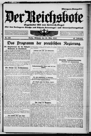 Der Reichsbote vom 26.03.1919