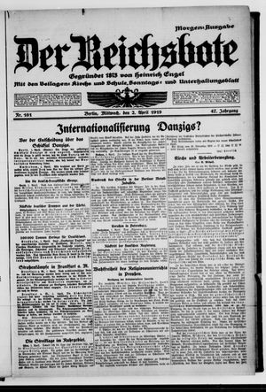Der Reichsbote vom 02.04.1919