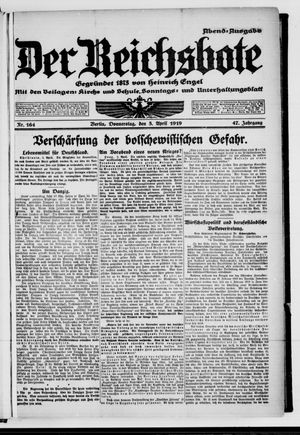 Der Reichsbote vom 03.04.1919