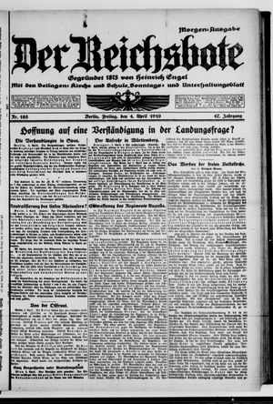 Der Reichsbote vom 04.04.1919