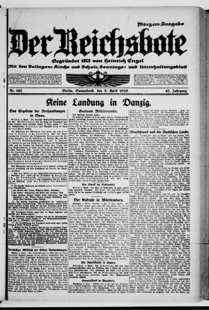 Der Reichsbote vom 05.04.1919