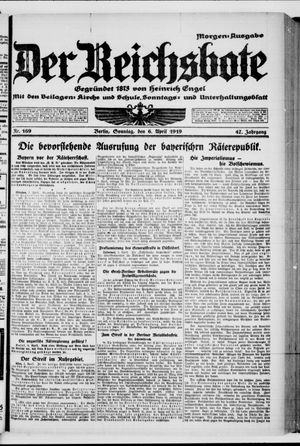 Der Reichsbote on Apr 6, 1919