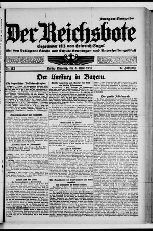 Der Reichsbote vom 08.04.1919