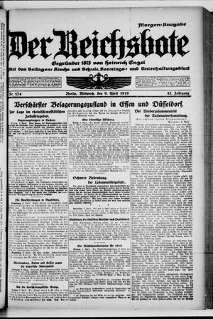 Der Reichsbote on Apr 9, 1919