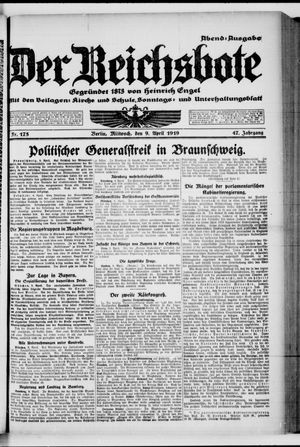 Der Reichsbote on Apr 9, 1919
