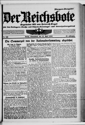 Der Reichsbote on Apr 12, 1919